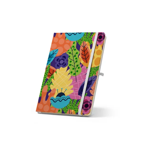 Caderno A5 de capa dura personalizado em poliéster reciclado 300D