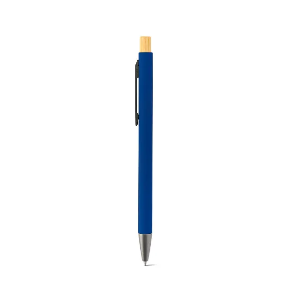 Caneta esferográfica personalizada em alumínio reciclado, com acabamento em borracha Caneta esferográfica personalizada em alumínio reciclado, com acabamento em borracha
