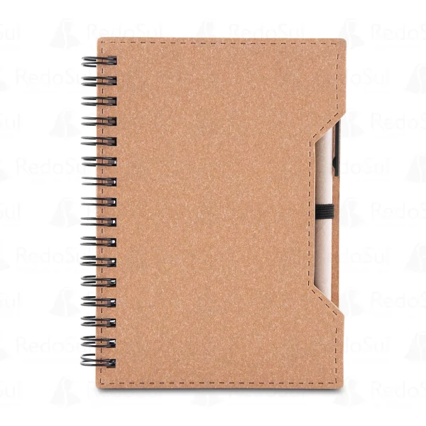 Caderno personalizado em Papelão reciclado com caneta