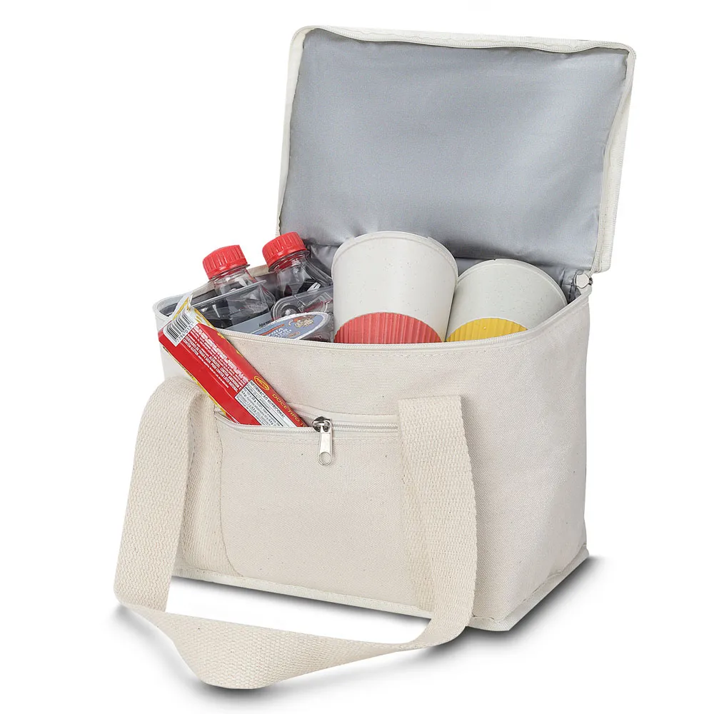 Bolsa Térmica personalizada em algodão cru 8,5 litros