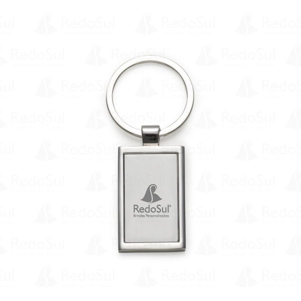 Chaveiro Metálico Promocional Personalizado Retangular