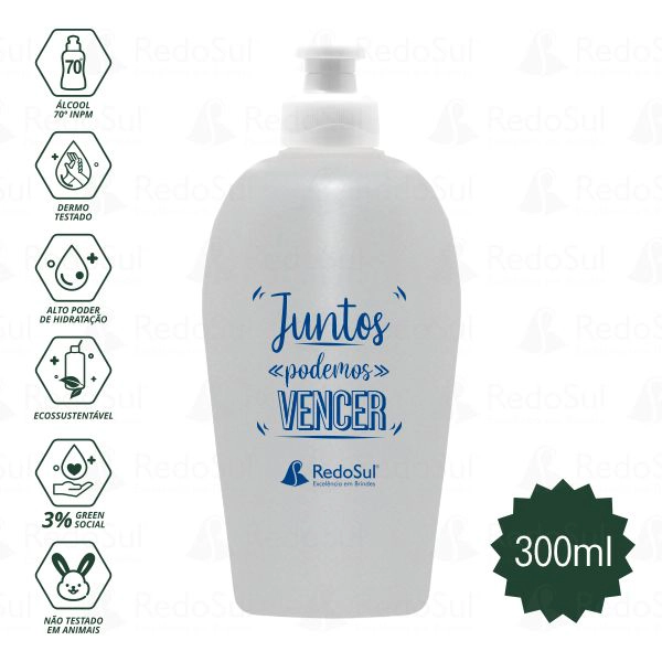 Álcool em Gel Personalizado 300 ml