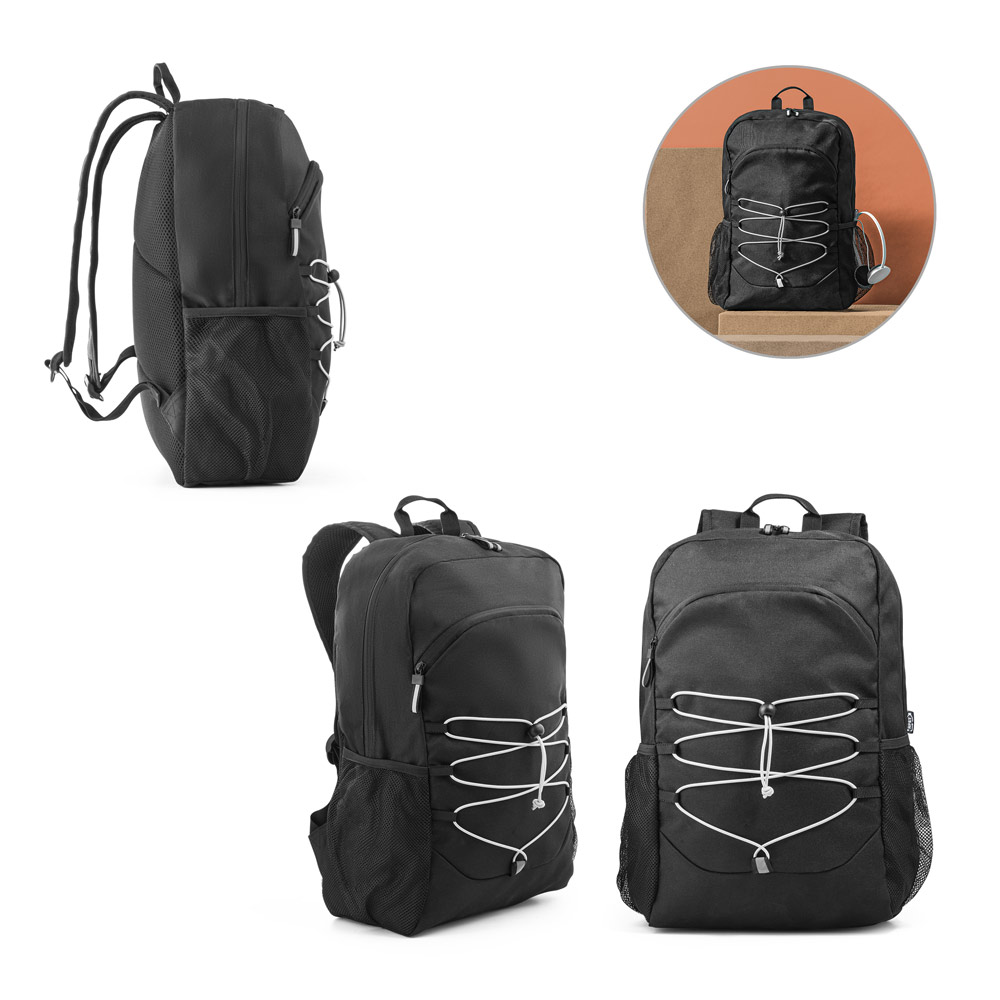  Mochila para notebook em poliéster reciclado15 polegadas