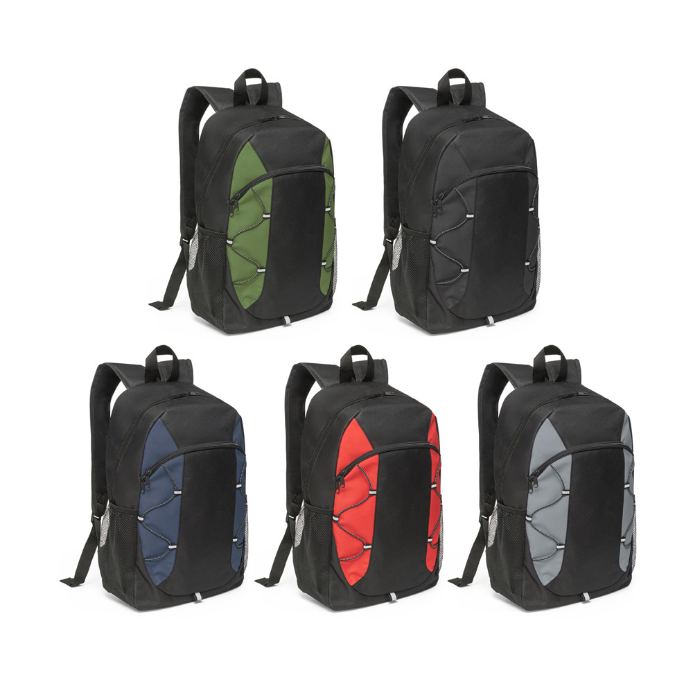 RD 92338-Mochila personalizada em nylon com detalhes coloridos